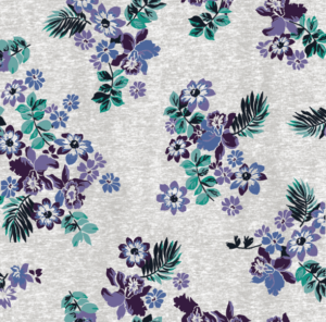Miami floral textile design illustration