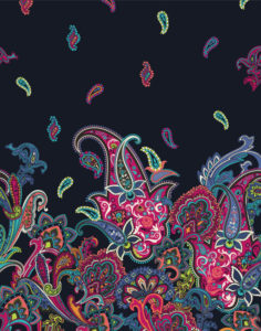 Miami floral textile design illustration