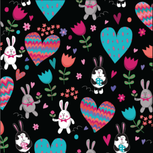 Miami Happy Easter textile design illustration