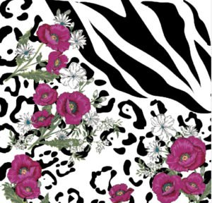 Miami floral textile design