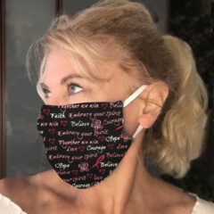 Protection Mask/ Print #31-A portion goes to ACS-Strides against breast cancer. - Image 1